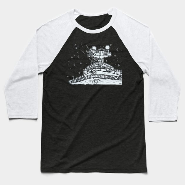 Oskar’s Star Destroyer Baseball T-Shirt by theblockwatch